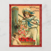 Met mijn liefde Valentijn Briefkaart (Voorkant)