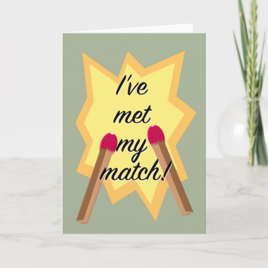 "Met mijn match" Valentijnsdag Kaart (Voorkant)
