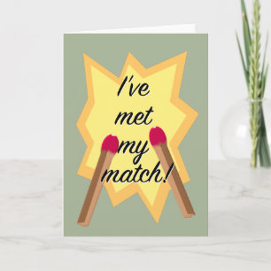 "Met mijn match" Valentijnsdag Kaart