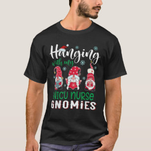 Met mijn NICU Zurse Gnomies Funny Santa Hat T-shirt