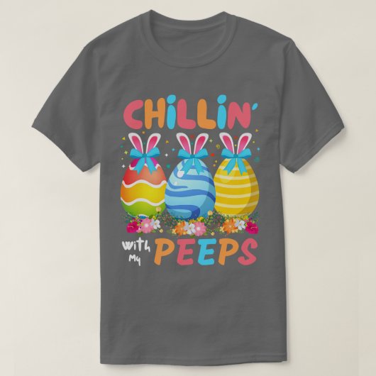 Met mijn peeps grappig paashaas t-shirt (Design voorkant)