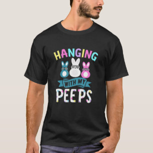 Met mijn peps Happy Pasen 2021 kute Bunny T-shirt