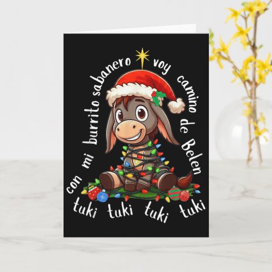 Met Mijn Sabanero Ezel Mexicaans Tuki Tuki Latijns Kaart (Gele Bloem)