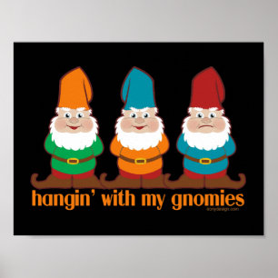 Met mijn tuinkabouters poster