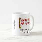 Met m'n Gnomen... grappige kerstmonogram Koffiemok (Voorkant rechts)