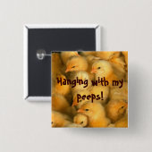 Met m'n piepers. vierkante button 5,1 cm (Voorkant /achterkant)