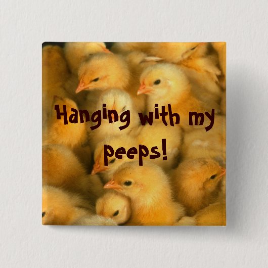 Met m'n piepers. vierkante button 5,1 cm (Voorkant)