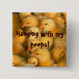 Met m'n piepers. vierkante button 5,1 cm
