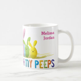 Met m'n pieptentjes die kleurrijke Bunny Rabbits b Koffiemok