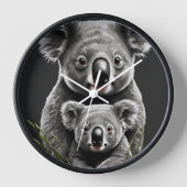 Met moeder en Joey Wall Clock (Voorkant)