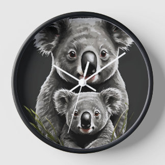 Met moeder en Joey Wall Clock