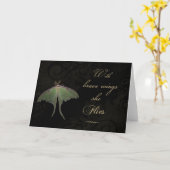 Met Moedige Vleugels vliegt zij Wenskaart Kaart (Gele Bloem)