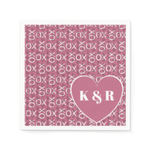 Met Monogram Geborduurde Knuffels Kusjes XOXO Roze