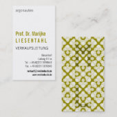 Met monogram hoog formaat visitekaartje (Voorkant / Achterkant)