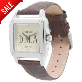 Met Monogram Horloge Dames Gepersonaliseerd Elegan