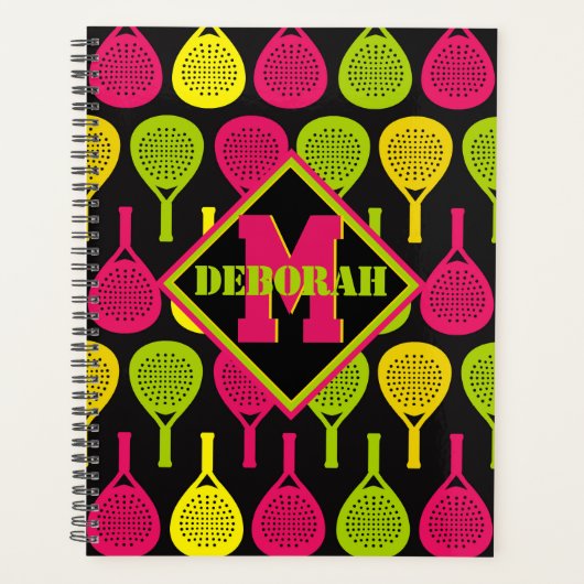Met monogram padel Neon Rally Planner (Voorkant)