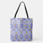 😍 met monogram periwinkle & witte tennisrackets tote bag (Voorkant)
