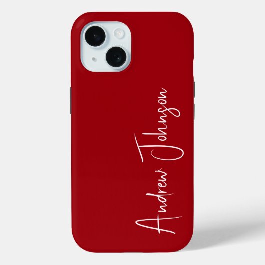 Met monogram Rode  Case-Mate iPhone Case (Achterkant)