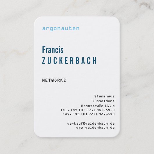 Met Monogram Staand Formaat Visitekaartje (Voorkant)
