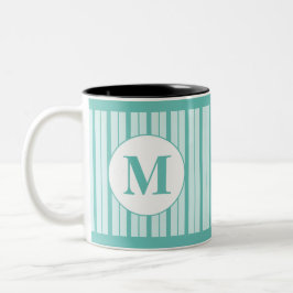 Met monogram tweekleurige koffiemok