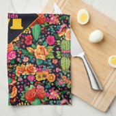 Met monogram Viva la Cocina Theedoek (Quarter Fold)
