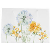 Met Monogram Waterverf Geschenktas Paardenbloem Groot Cadeauzakje (Achterkant)