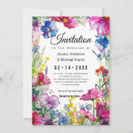 Met mooie tekst aan de achterkant Meadow Blooms Kaart