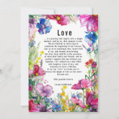 Met mooie tekst aan de achterkant Meadow Blooms Kaart (Achterkant)