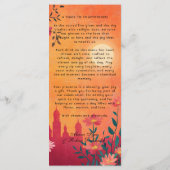 Met mooie tekst Drink kaart Sunset Serenade (Achterkant)