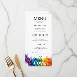 🌈 + Met mooie tekst LGBTQ geschilderd met liefde Menu