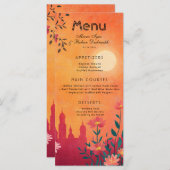 Met mooie tekst Menukaart Sunset Serenade (Voorkant / Achterkant)