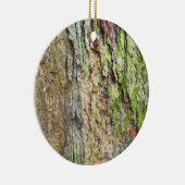 met mos bedekte boomschors keramisch ornament (Rechts)