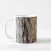 met mos bedekte boomschors koffiemok (Links)