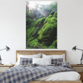 Met mos bedekte rotsen Canvas Print (Insitu (Slaapkamer))