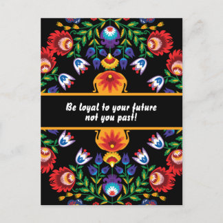 Met motivatie Geweldige pools Folk Wycinanki Briefkaart