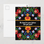 Met motivatie Geweldige pools Folk Wycinanki Briefkaart (Voorkant / Achterkant)