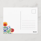 Met motivatie Geweldige pools Folk Wycinanki Briefkaart (Achterkant)