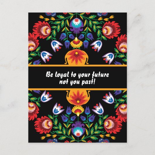 Met motivatie Geweldige pools Folk Wycinanki Briefkaart (Voorkant)