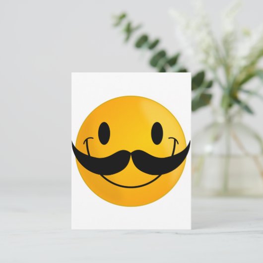 met Mustache Briefkaart (Staand voorkant)