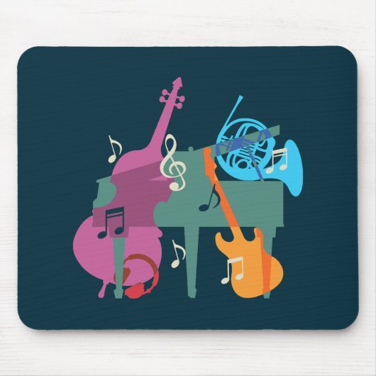 met muziekthema muismat (Voorkant)