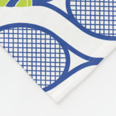 Met naam 💙 blauw, groen, wit 🎾 fleece deken (Hoek)