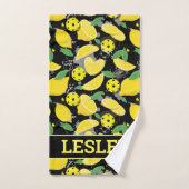 🍋 met naam 🍋 citroenpekelbal handdoek (Handdoek)