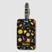 Met naam Dinks en 🍾 🥂 drinken - pickleball Lugga Bagagelabel (Voorkant (verticaal))