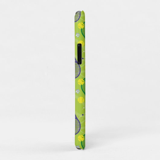 Met naam en initiaal, groene en paarse tennisracke Case-Mate iPhone case (Achterkant/rechts)
