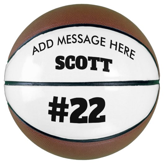 met naam gepersonaliseerde basket ball basketbal (Voorkant)
