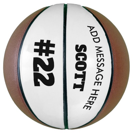 met naam gepersonaliseerde basket ball basketbal (Verticaal)