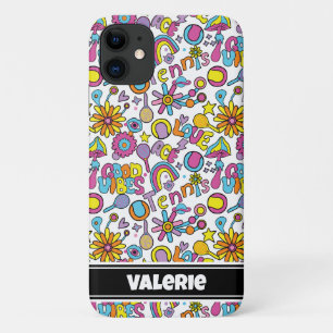 Met naam 🎾 groovy pastel tennis Case-Mate iPhone case