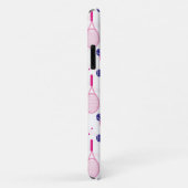 Met naam & initiaal, roze & paarse tennisrackets Case-Mate iPhone case (Achterkant/rechts)