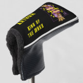 Met naam 👑 Koning van dinken - pickleball Golfheadcover (3/4 voorkant)