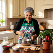 Met naam 💙 💚 mooie Turkse tegels Schort